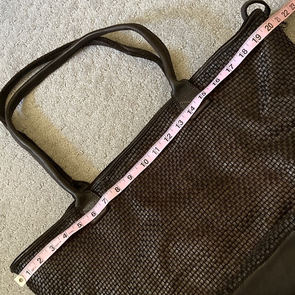 HARBOUR 2ND dark woven leather shoulder/tote bag. - Picture 10 of 14